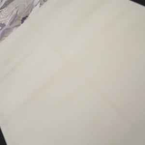 Fukuro Obi White Silver Crane Birds Plum blossom Silk BB264V5
