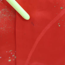 Load image into Gallery viewer, Juban Vintage(1950-1980) Red Gold Crane Birds Silk #10506B1
