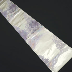 Fukuro Obi Silver Lavender Landscape Ohunomichi Silk BB305V8