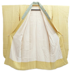 Juban Light Yellow Furisode Mitsuuroko Silk #10518B2