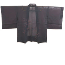 Load image into Gallery viewer, Haori Jacket Vintage(1950-1980) Black Pink Sheer Botanical Silk #10976F3
