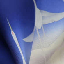 Load image into Gallery viewer, Kimono Blue Crane Birds Silk #10246E3
