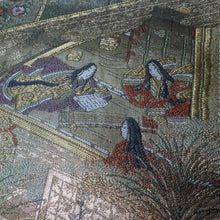 Load image into Gallery viewer, BB10098AG Silk Obi Fabric Heian Princess Gold 78.3x11.0in(199x28cm)
