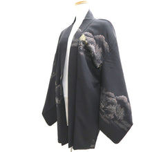 Load image into Gallery viewer, Haori Jacket Vintage(1950-1980) Black Gold Silver Landscape Silk #10986F4
