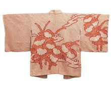 Load image into Gallery viewer, Haori Jacket Reddish Brown Full Shibori Flower Silk #10705D1
