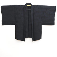 Load image into Gallery viewer, Haori Jacket Vintage(1950-1980) Black See-Through Bamboo leaf Silk #10039C5
