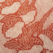 Load image into Gallery viewer, Haori Jacket Reddish Brown Full Shibori Flower Silk #10705D1
