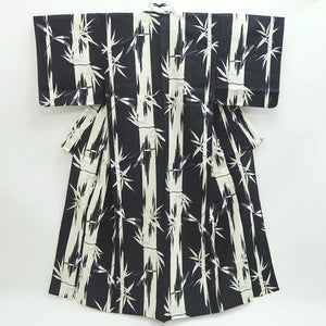 Yukata Black Dragonfly Bamboo Cotton #9913B4