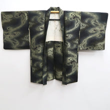 Load image into Gallery viewer, Haori Jacket Vintage(1950-1980) Black Gold Ryusui Silk #10189D5
