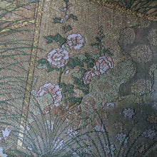 Load image into Gallery viewer, BB10098AG Silk Obi Fabric Heian Princess Gold 78.3x11.0in(199x28cm)
