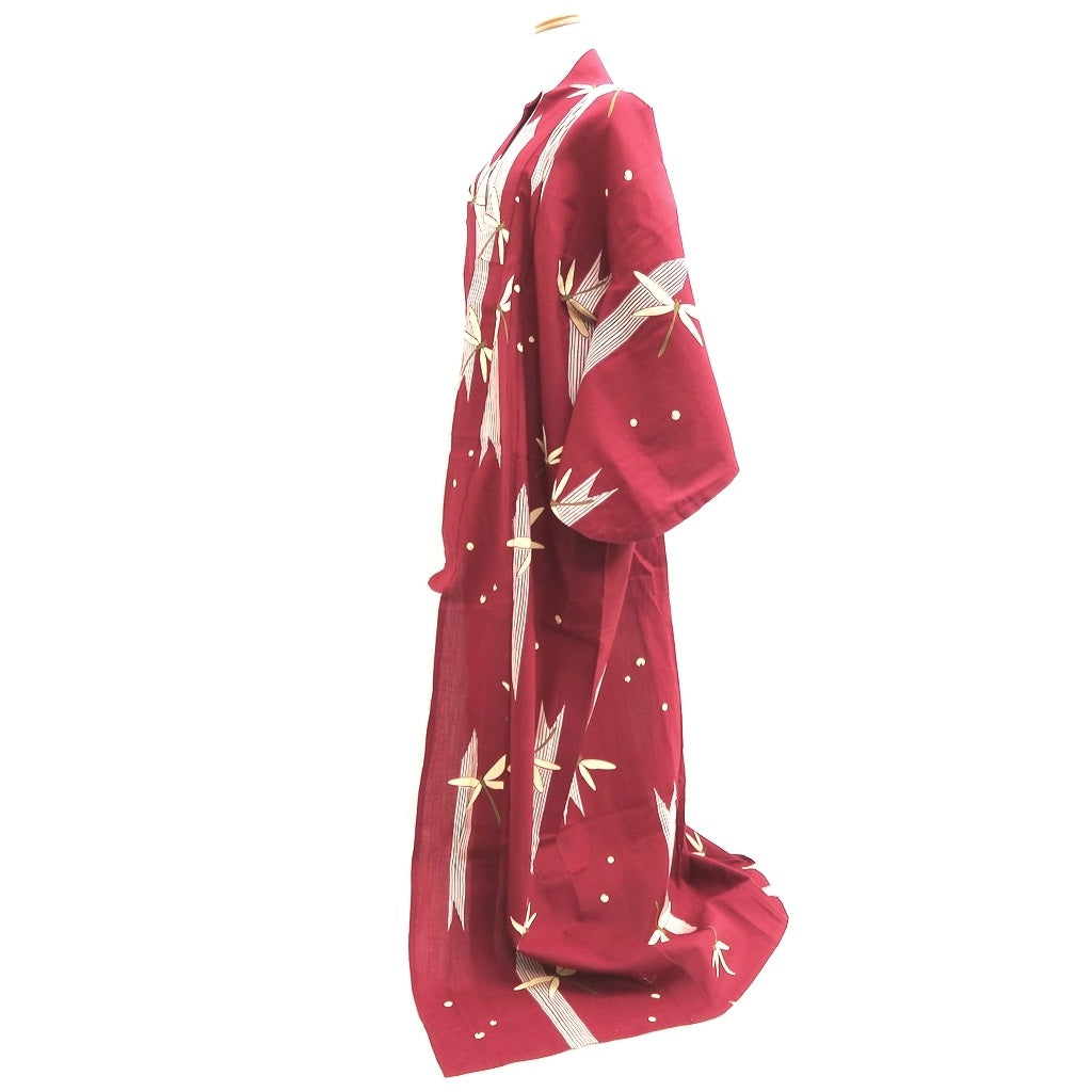 Yukata Red Dragonfly Cotton #10349F3