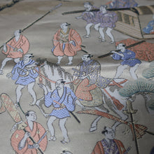 Load image into Gallery viewer, BB10058AD Silk Obi Fabric Samurai Green Beige 51.6x10.6in(131x27cm)
