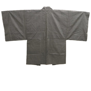 Men's Haori Vintage(1950-1980) Blackish Brown Shunga Silk #10285E4