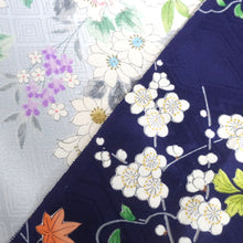 Load image into Gallery viewer, CC1010C1 Silk 4pcs Bundle Kimono Fabric Blue Purple 78.7x5.9in(200x15cm)
