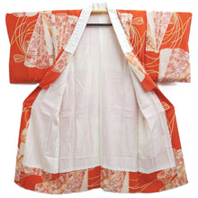 Load image into Gallery viewer, Juban Vintage(1950-1980) Vermillion Folding Fan Silk #10368F4
