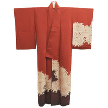 Load image into Gallery viewer, Kimono Vintage(1950-1980) Vermillion Chrysanthemum Silk #10268E4
