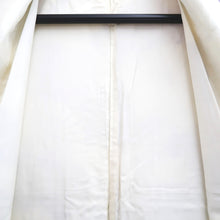 Load image into Gallery viewer, Furisode White Purple Lavender Chrysanthemum Folding Fan Silk #10545B3
