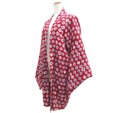 Load image into Gallery viewer, Haori Jacket Vintage(1920-1950) Red Shibori Silk #11055A3
