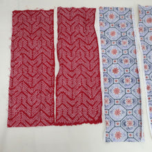 Load image into Gallery viewer, CC1018C1 Silk 12pcs Bundle Kimono Fabric Shibori Blue 19.7x5.9in(50x15cm)
