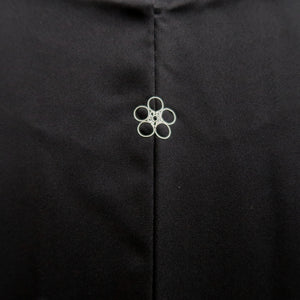 Haori Jacket Vintage(1950-1980) Black Heian Princess Peony Silk #10174D4