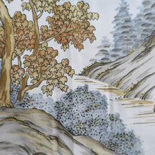 Load image into Gallery viewer, Men&#39;s Juban Blueish Gray Landscape Silk #10450A4
