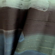 Load image into Gallery viewer, Haori Jacket Blue Light Green Black Ryusui Silk #10856E3
