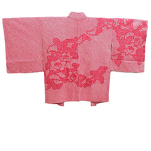 Load image into Gallery viewer, Haori Jacket Vintage(1950-1980) Red Shibori Flower Silk #10595C1
