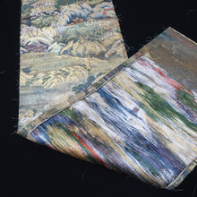 Load image into Gallery viewer, BB10028AC Silk Obi Fabric Landscape Gold Green 68.9x11.0in(175x28cm)
