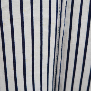 Yukata Vintage(1950-1980) White Navy Curling Wave Cotton #10487B1