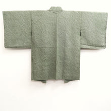 Load image into Gallery viewer, Haori Jacket Vintage(1950-1980) Moss green Full Shibori Silk #10234E2

