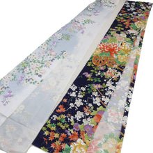 Load image into Gallery viewer, CC1010C1 Silk 4pcs Bundle Kimono Fabric Blue Purple 78.7x5.9in(200x15cm)
