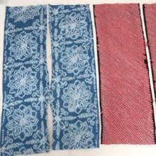 Load image into Gallery viewer, CC1018C1 Silk 12pcs Bundle Kimono Fabric Shibori Blue 19.7x5.9in(50x15cm)
