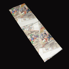 Load image into Gallery viewer, BB10089AF Silk Obi Fabric Heian Princess Gold White 39.0x11.0in(99x28cm)
