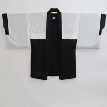 Load image into Gallery viewer, Men's Haori Vintage(1950-1980) Black Montsuki Landscape Wide Silk #10883E4
