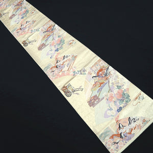 Fukuro Obi Gold Heian Princess Silk BB265V5