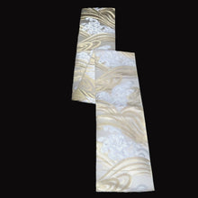 Load image into Gallery viewer, BB10099AG Silk Obi Fabric Curling Wave Gold 100.4x11.0in(255x28cm)
