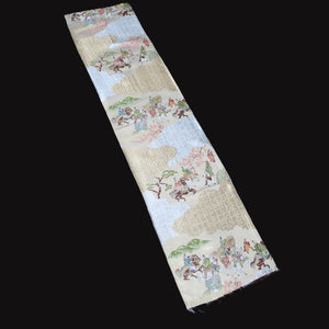 BB10069AE Silk Obi Fabric Samurai Beige 50.8x10.6in(129x27cm)
