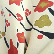 Load image into Gallery viewer, Haori Jacket Cream white Plum blossom Branch Silk #10796D5
