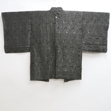 Load image into Gallery viewer, Haori Jacket Vintage(1950-1980) Black Silver Gold Chrysanthemum Plum blossom Silk #10099D2
