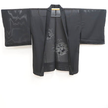 Load image into Gallery viewer, Haori Jacket Vintage(1950-1980) Black See-Through Chrysanthemum Silk #10636C4

