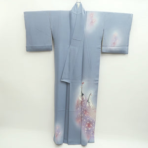 Kimono Light Blue Peacock Tall Silk #9948B5