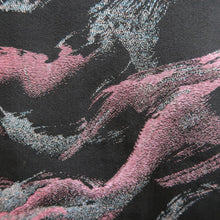 Load image into Gallery viewer, Haori Jacket Vintage(1950-1980) Black Gold Silver Wave Silk #10825E1
