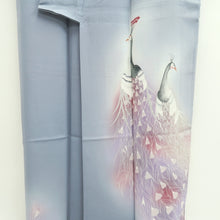 Load image into Gallery viewer, Kimono Light Blue Peacock Tall Silk #9948B5
