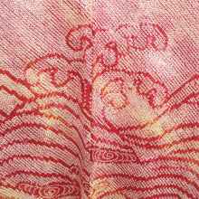 Load image into Gallery viewer, Haori Jacket Vintage(1950-1980) Red Shibori Curling Wave Silk #9854B2
