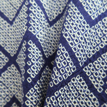 Load image into Gallery viewer, Haori Jacket Vintage(1950-1980) Blue Full Shibori Silk #10806D5
