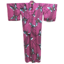 Load image into Gallery viewer, Yukata Magenta Butterfly Cotton #10750D3
