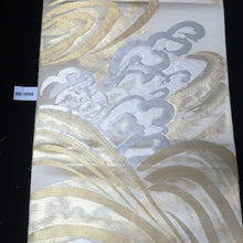 Load image into Gallery viewer, BB10099AG Silk Obi Fabric Curling Wave Gold 100.4x11.0in(255x28cm)
