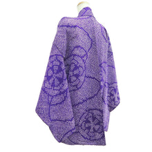 Load image into Gallery viewer, Haori Jacket Vintage(1920-1950) Blueish Purple Shibori Genjiguruma Silk #11036A2
