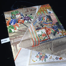 Load image into Gallery viewer, BB10089AF Silk Obi Fabric Heian Princess Gold White 39.0x11.0in(99x28cm)
