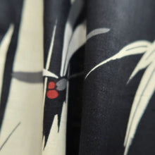 Load image into Gallery viewer, Yukata Black Dragonfly Bamboo Cotton #9913B4
